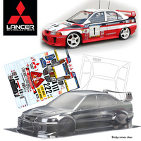 Bodyworx Lancer Evolution V WRC 1/10 190mm Clear Body BWX-N082
