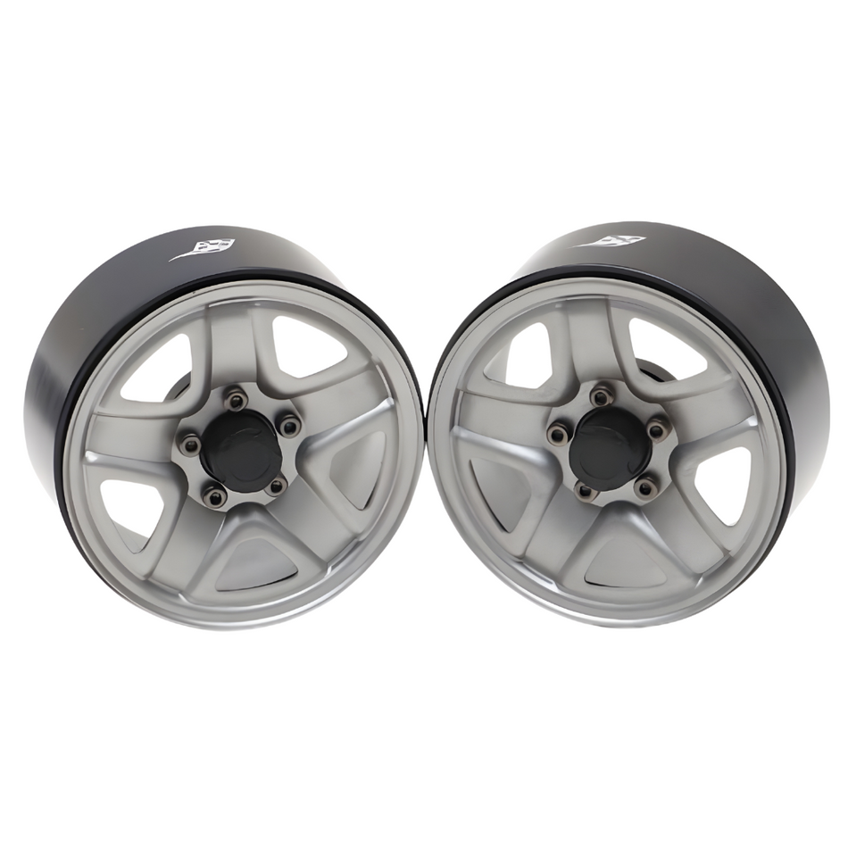 Boom Racing 1.9" S200 LC70 Steelie Beadlock Crawler Wheels (2pc) BRW780933GM