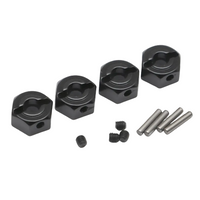 Boom Racing 12mm Aluminum Wheel Hex Adaptor 5mm Wide w/ Black (4) BR113008BK