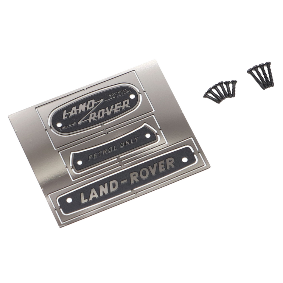 Boom Racing BRX02 109 Emblem Set Stainless Steel Black BRX02325