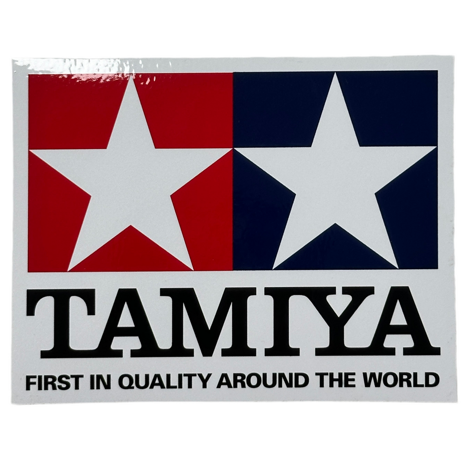 Tamiya RC Medium Decal Sticker 115x90mm Red Blue Stars Vintage Genuine