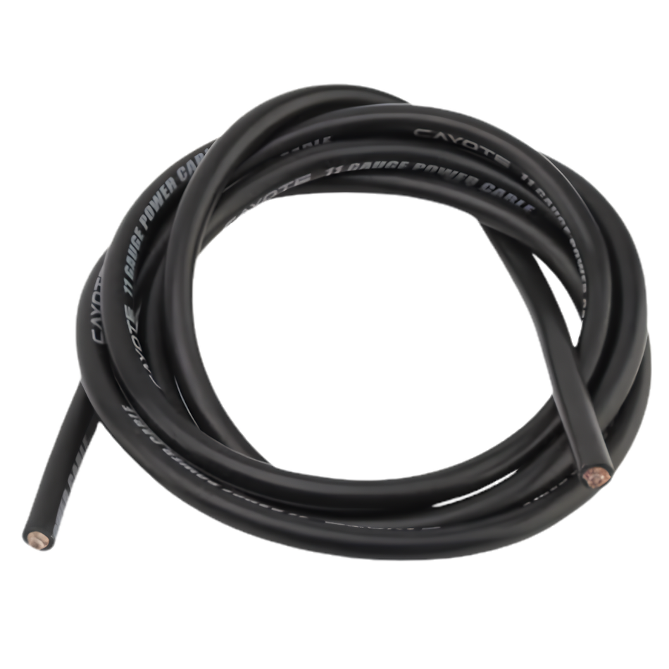 Cayote Thin-Wall Silicone Wire Black 11AWG 1 Metre CYECW05
