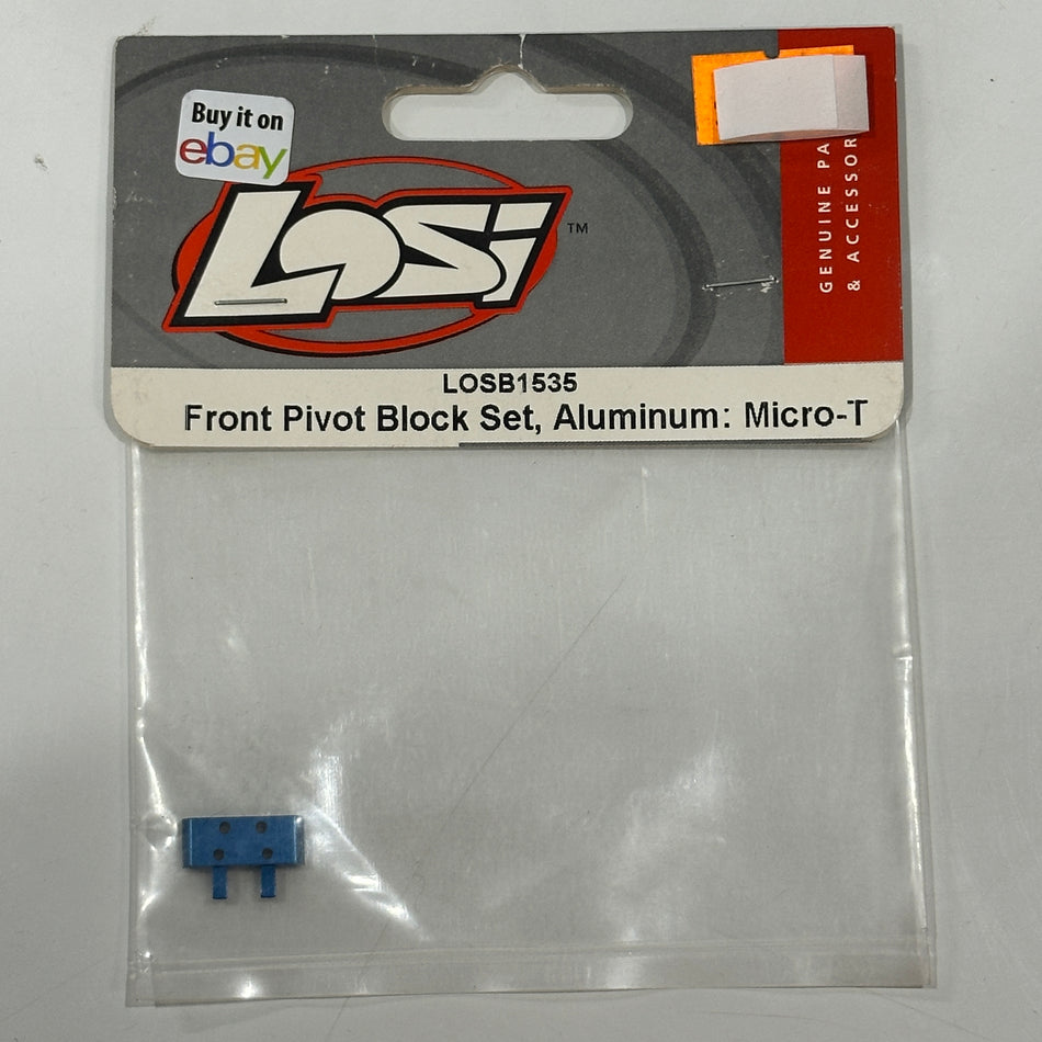 LOSI LOSB1535 Micro T Front Pivot Block Alloy Blue [Scratch & Dent]