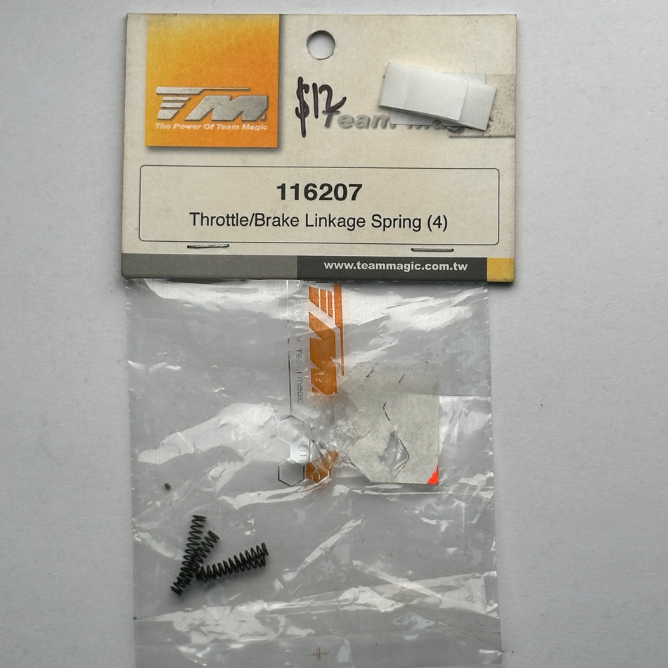 Team magic 116207 Throttle Brake Linkage Spring Nitro Part [Scratch & Dent]