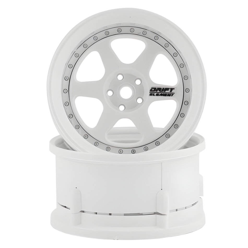 DS Racing DE201 Drift Element 2 Wheels White 1/10 PR DSR-DE201