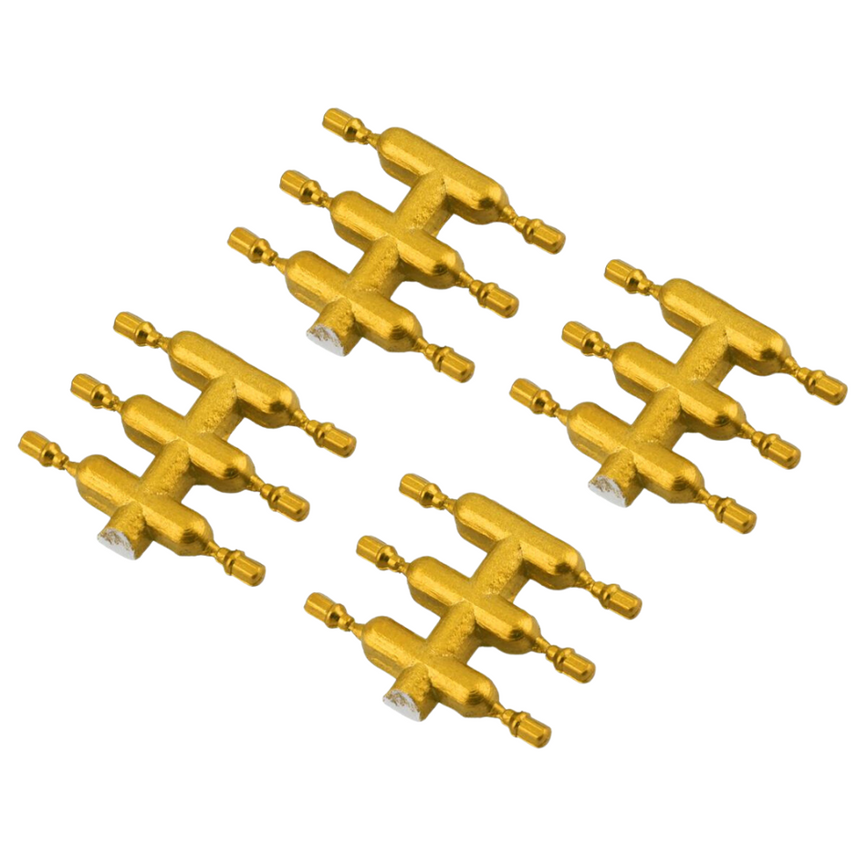 DS Racing Drift Element Scale Lug Nuts (Short/Gold) 24pcs DEN-1G