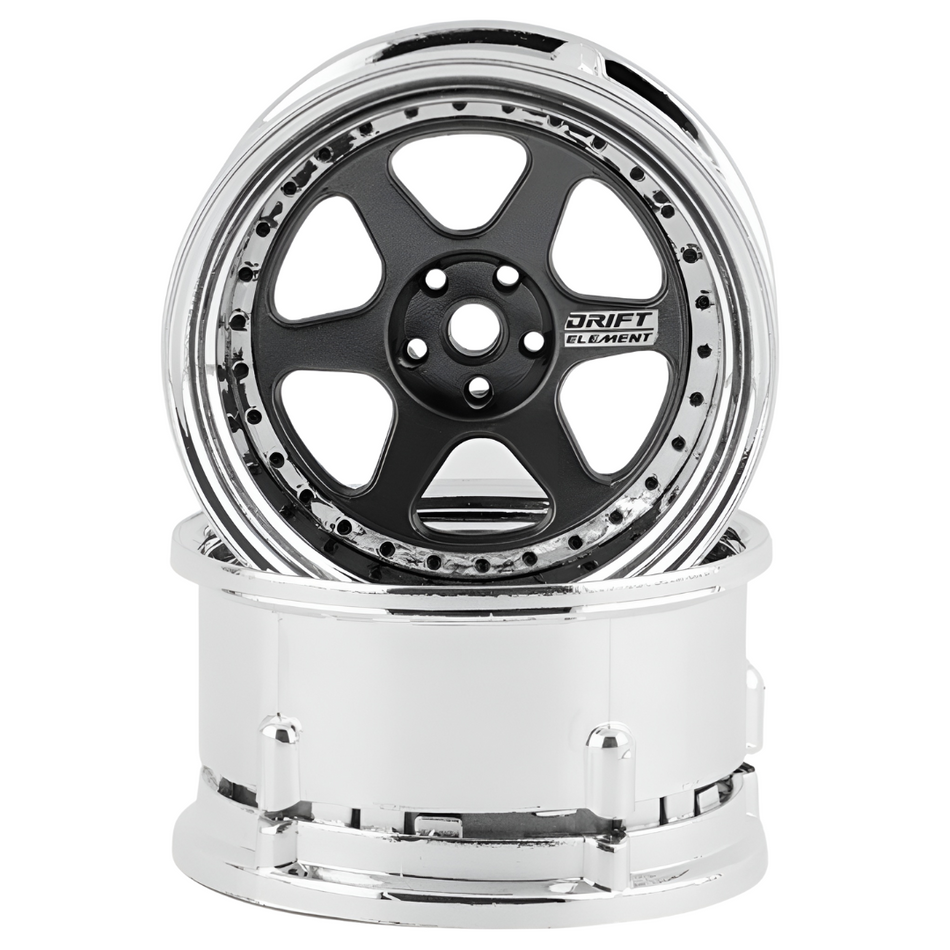 DS Racing Element II 1/10 6-Spoke Drift Wheels (Gun Metal) 2pc DE220