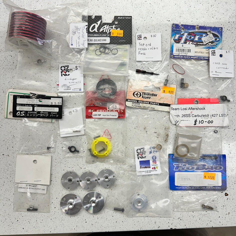 BUNDLE Nitro Parts Buttons Carb Needle Collet & More [Scratch & Dent]