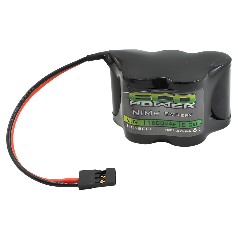 EcoPower ECP5008 5 Cell NiMH Receiver Battery 6.0V 1600mAh Hump