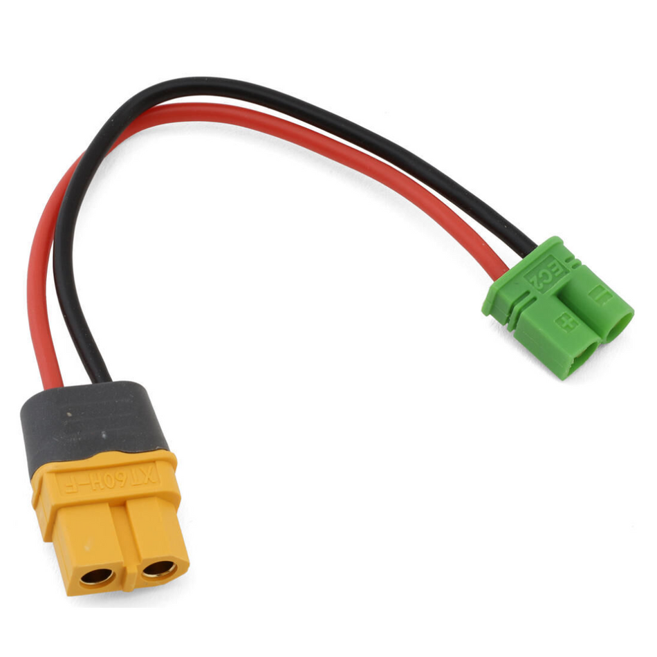 EcoPower XT60 to EC2 Charge Lead Female XT60 to EC2 Male 14AWG 4.5in ECP-1530