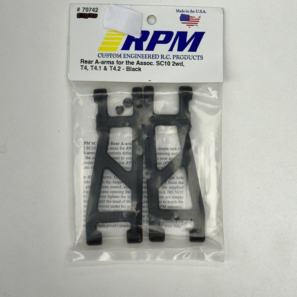 RPM 70742 Associated SC10 T4 .1 .2 Rear A-arms [QW027 Clearance Stock]