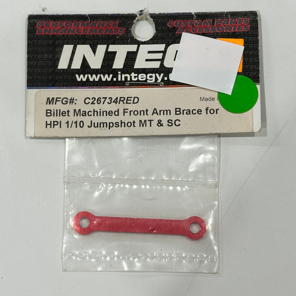 Integy C26734RED Jumpshot MT SC Alloy Front Arm Brace Red [Scratch & Dent]