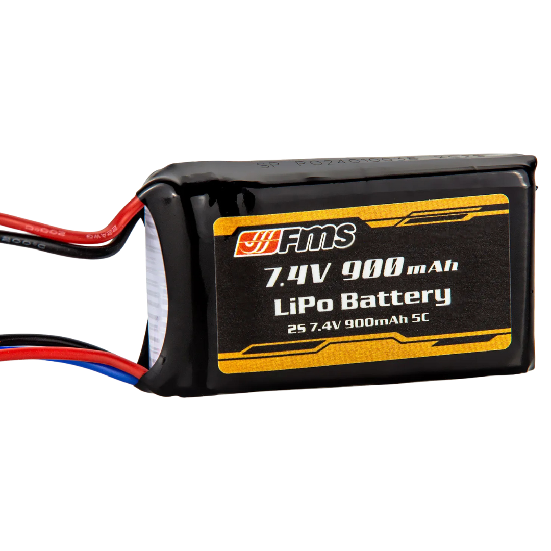 Digit Fms Battery FMS 2S 7.4V 900mAh 5C Soft Case LiPo Battery C2259 – OZRC