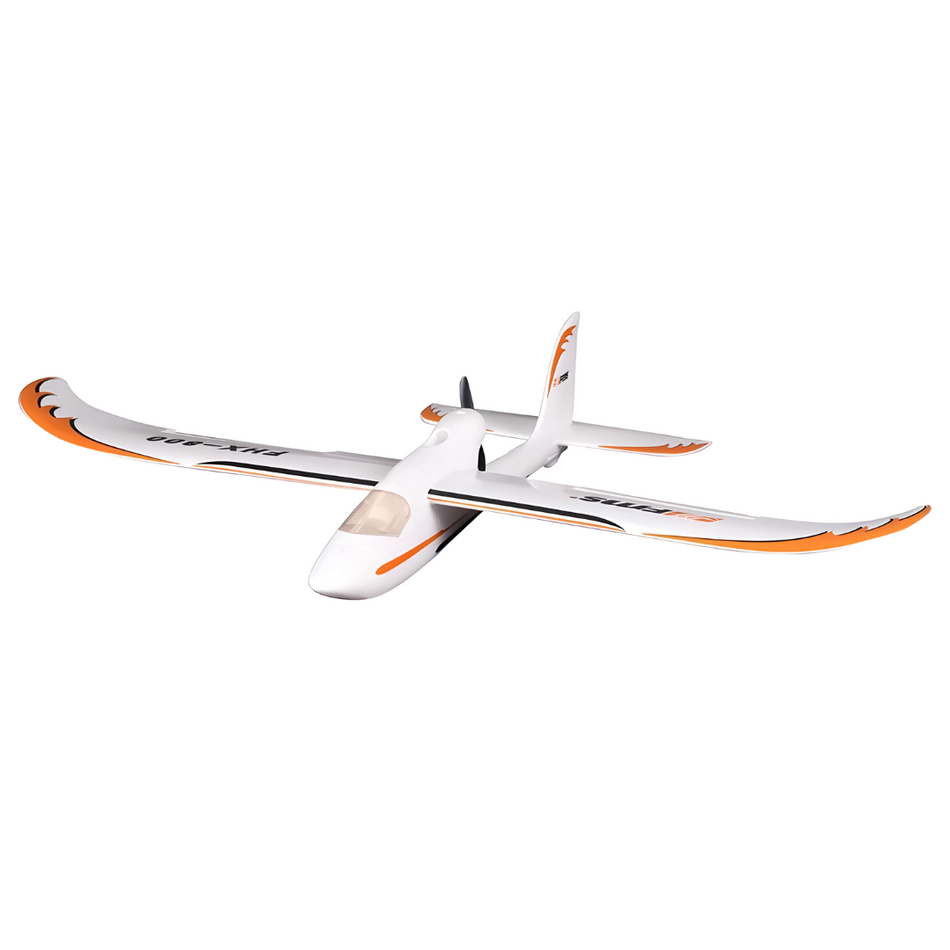FMS Easy Trainer 800mm RTF RC Glider Mode 1 White Pusher Prop FMS056R