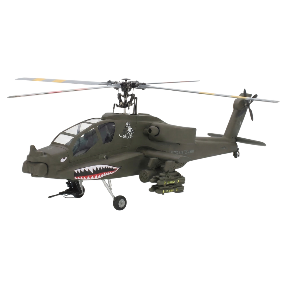 FlishRC AH64 Apache 500 Size GPS Scale RTF RC Helicopter Olive FL500V2AH64O