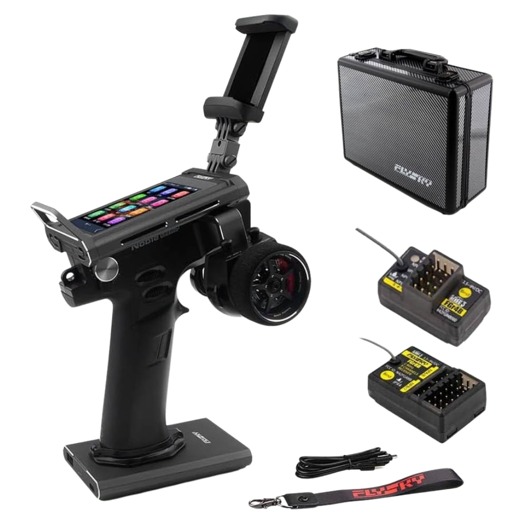 Flysky Noble NB4 Pro+ 2.4GHz 18CH Transmitter with 2x Receivers NB4PRO ...