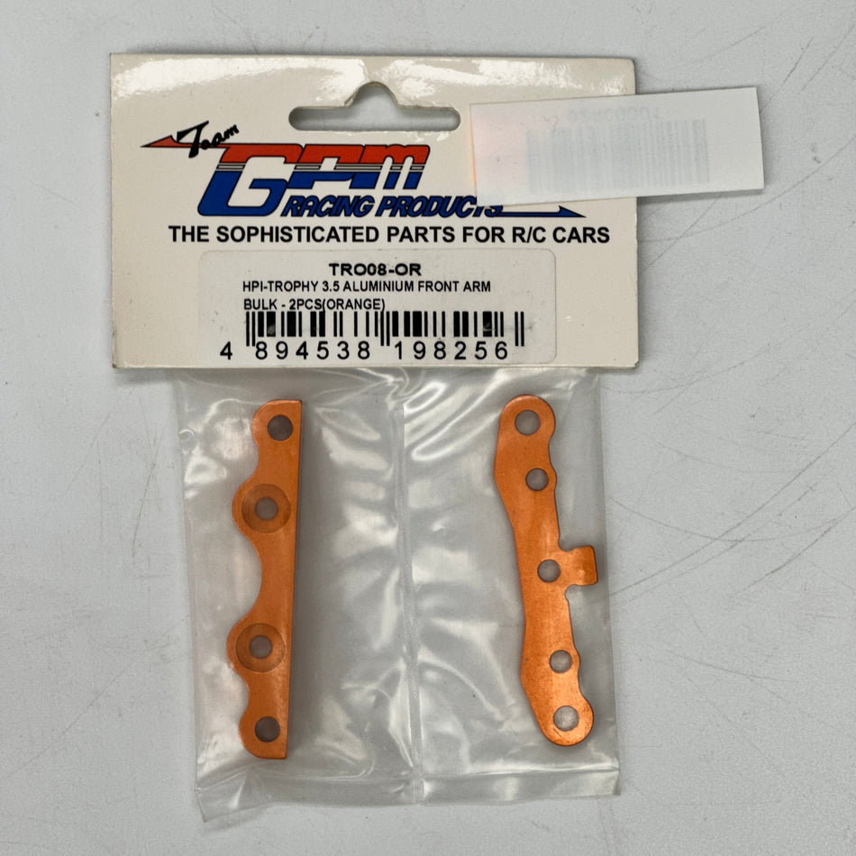 GPM TRO08-OR HPI Trophy 3.5 Alloy Front Arm Orange 2pcs [Clearance Stock]