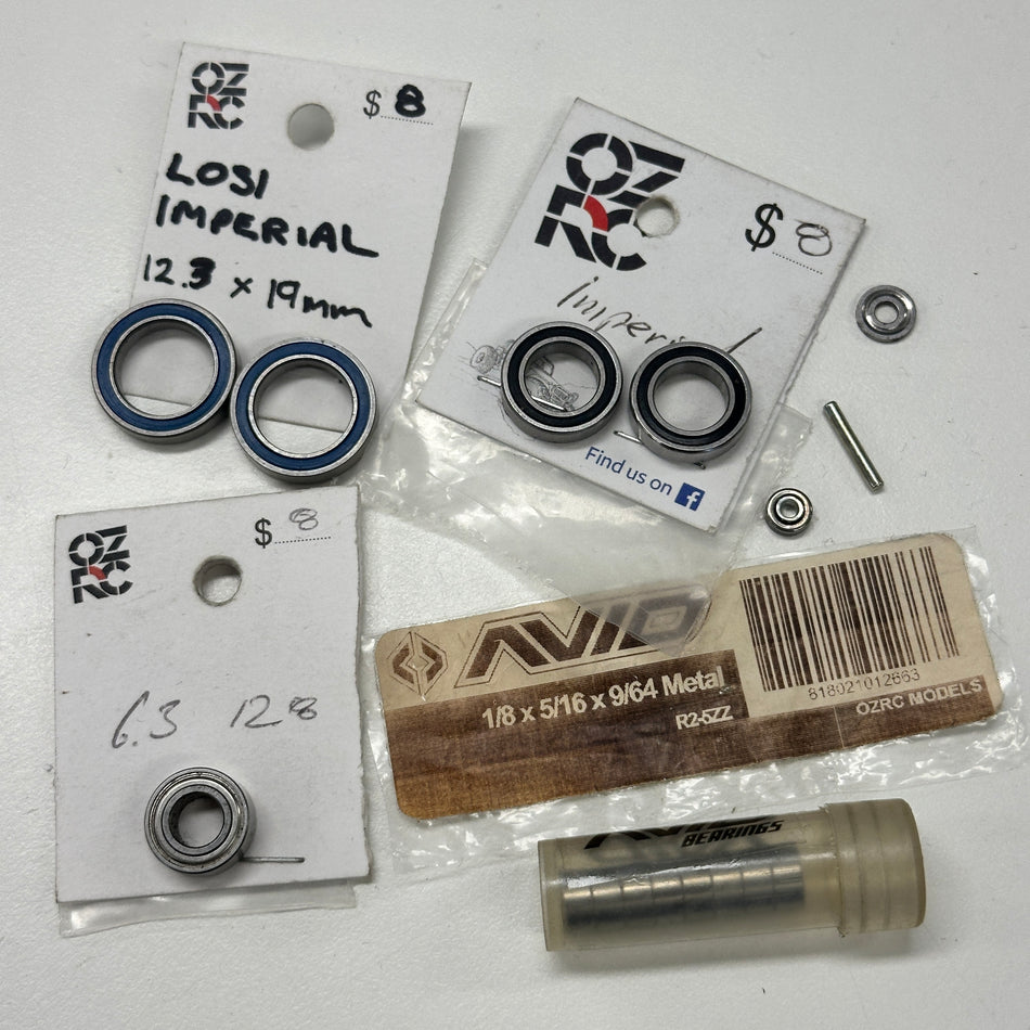 Ball Bearings Imperial Bundle 12.3x19mm 6.3x12.8mm 1/8x5/16 more [QW052 Scratch & Dent]
