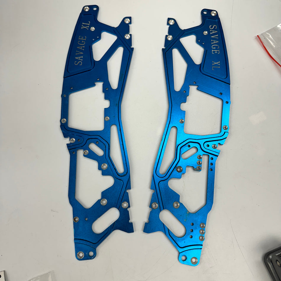 USED HPI Savage Nitro XL Blue Alloy Chassis Part [Scratch & Dent]