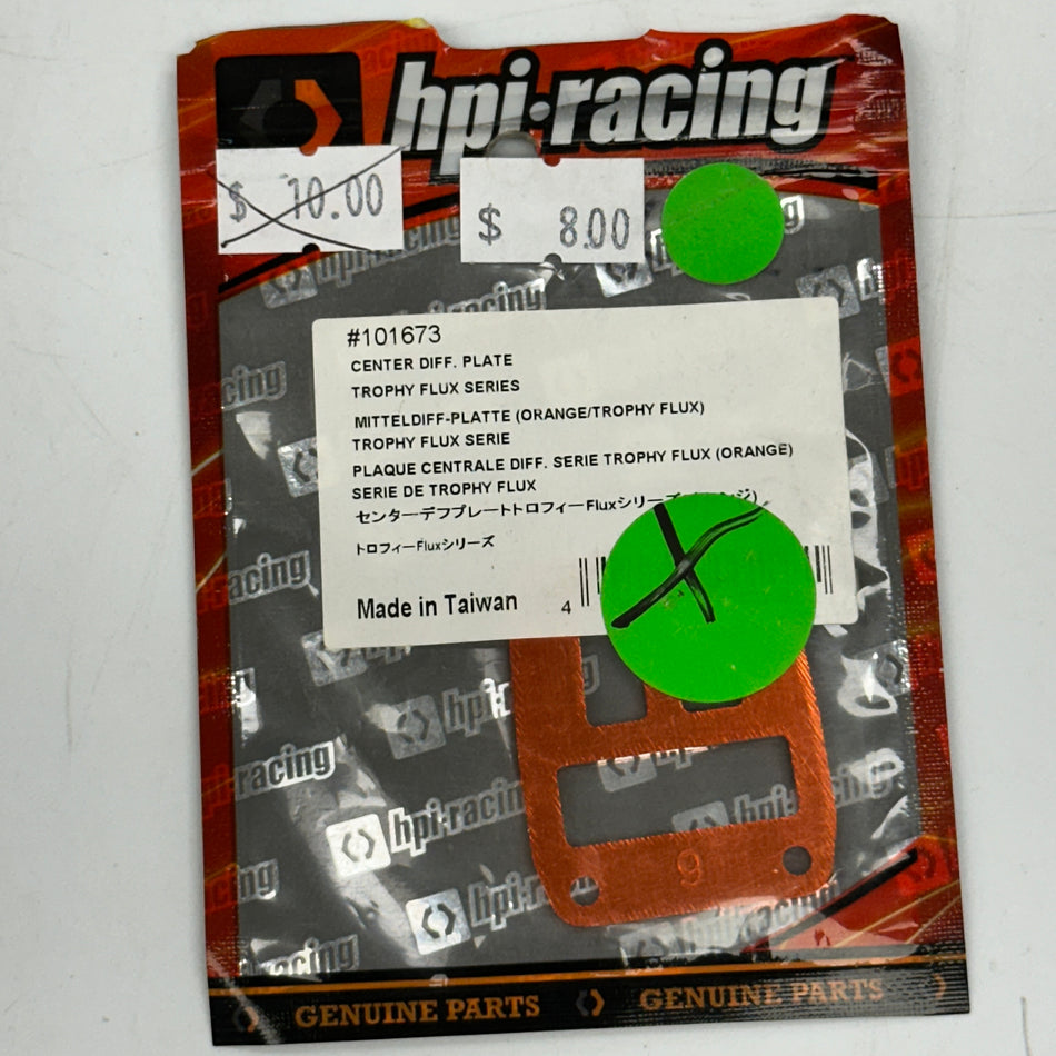HPI 101673 Centre Diff Plat Trophy Flux [Scratch & Dent]