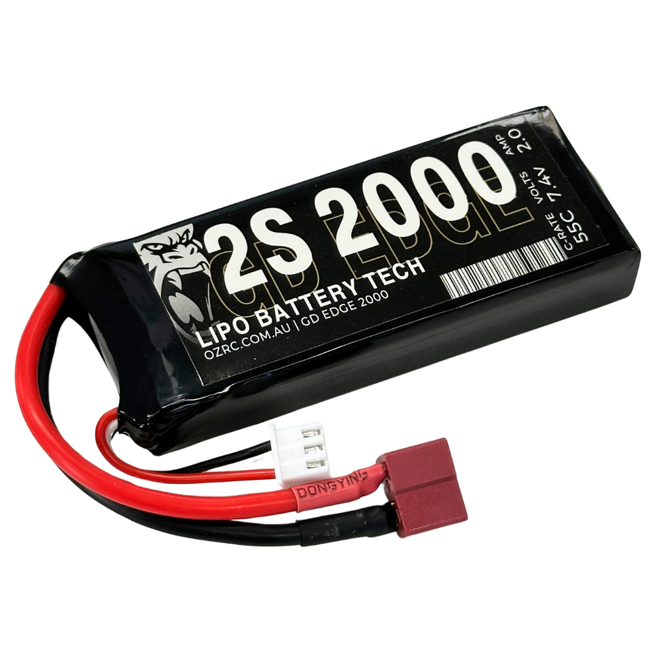 GD Edge 2000mAh 2S 7.4v 55C LiPo Battery w/ Deans Connector