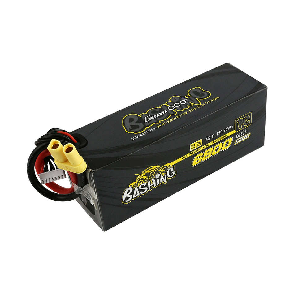 Gens Ace 6800mAh 6S Bashing 22.2V 120C Hard Case LiPo Battery w/EC5 GEA68006S12E5