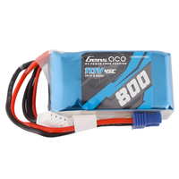 Gens Ace 3S 800mAh 45C 11.1V Soft Pack LiPo Battery (EC2) GEA8003S45E2
