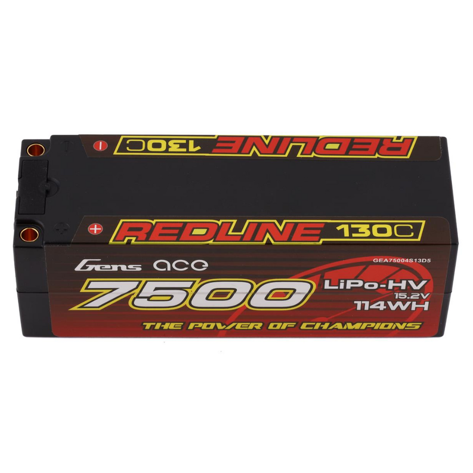 Gens Ace 4s 7500mAh 15.2V LiHV LiPo Battery 130C w/ 5mm Bullets w/ Deans GEA75004S13D5