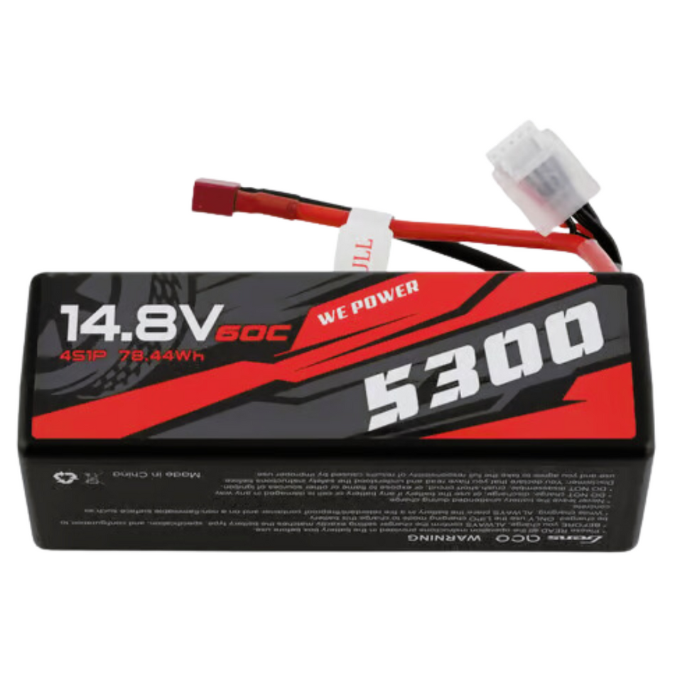 Gens Ace 5300mAh 4S 14.8V 60C Hardcase Lipo Battery w/Deans Plug GEA53004S60D
