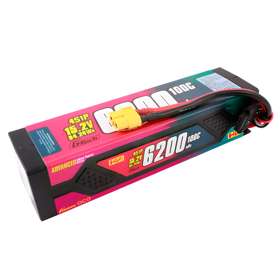 Gens Ace G-Tech 4S 6200mAh 100C 15.2V LiHV Hardcase Battery w/ XT60, GEA624S10X6GT