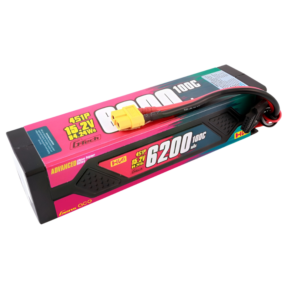 Gens Ace G-Tech 6200mAh 4S 15.2V 100C Hardcase Lipo Battery w/ XT60 GEA624S10X6G