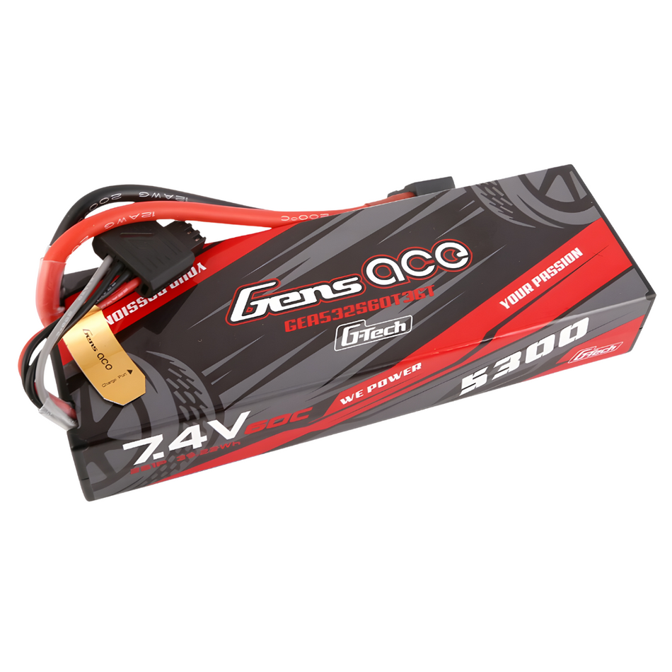 Gens Ace G-Tech Smart 2S 5300mAh 60C 7.4V Hardcase Lipo Battery (1T03) GEA532S60T3GT