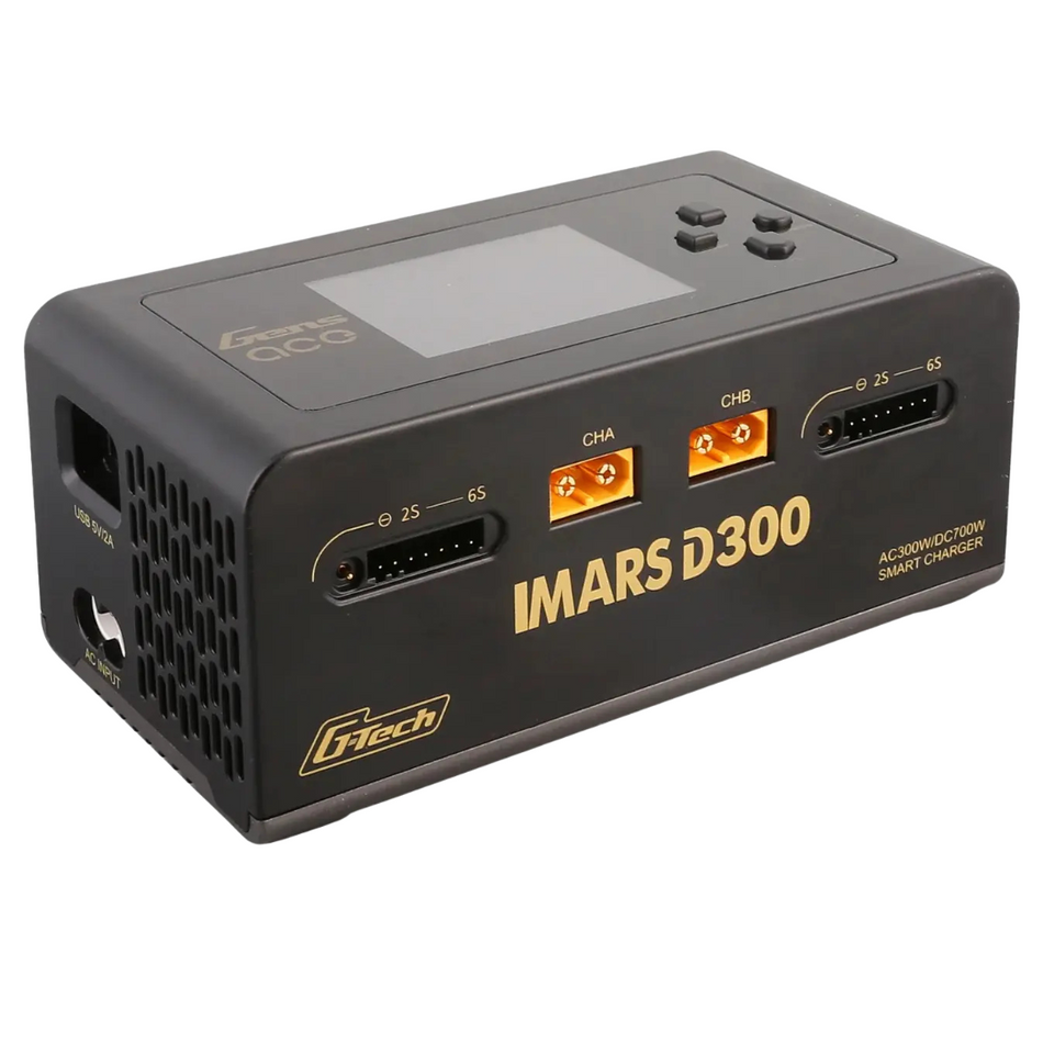 Gens Ace IMARS D300 G-Tech Channel AC/DC 300W/700W RC Battery Charger (Black)