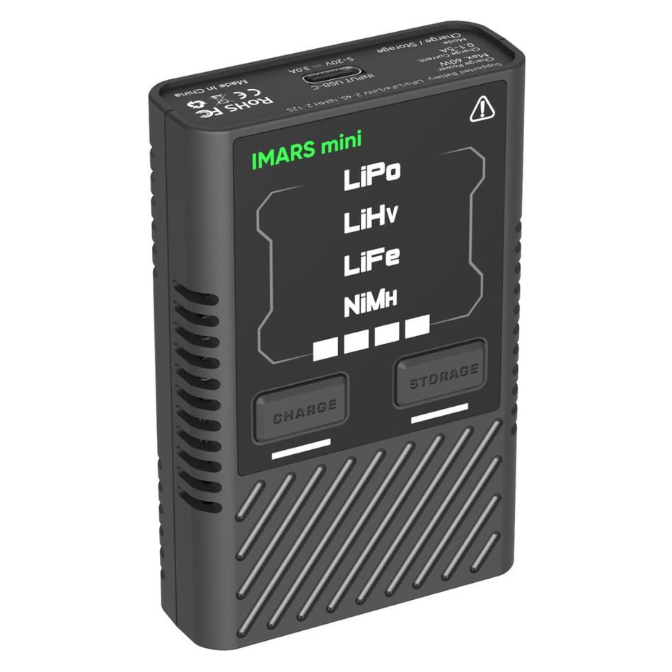 Gens Ace IMARS Mini Balance Charger 2–4S Lipo LiHv LiFe NiMH QC PD USB-C Smart G-TECH