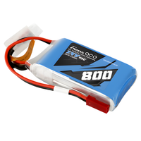 Gens Ace 800mAh 2S 7.4V 45C LiPo Battery JST GEA8002S45JS