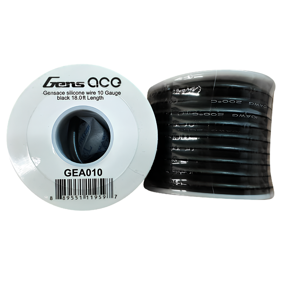 Gens ace 10AWG Silicone Wire Black 18.4ft GEA010