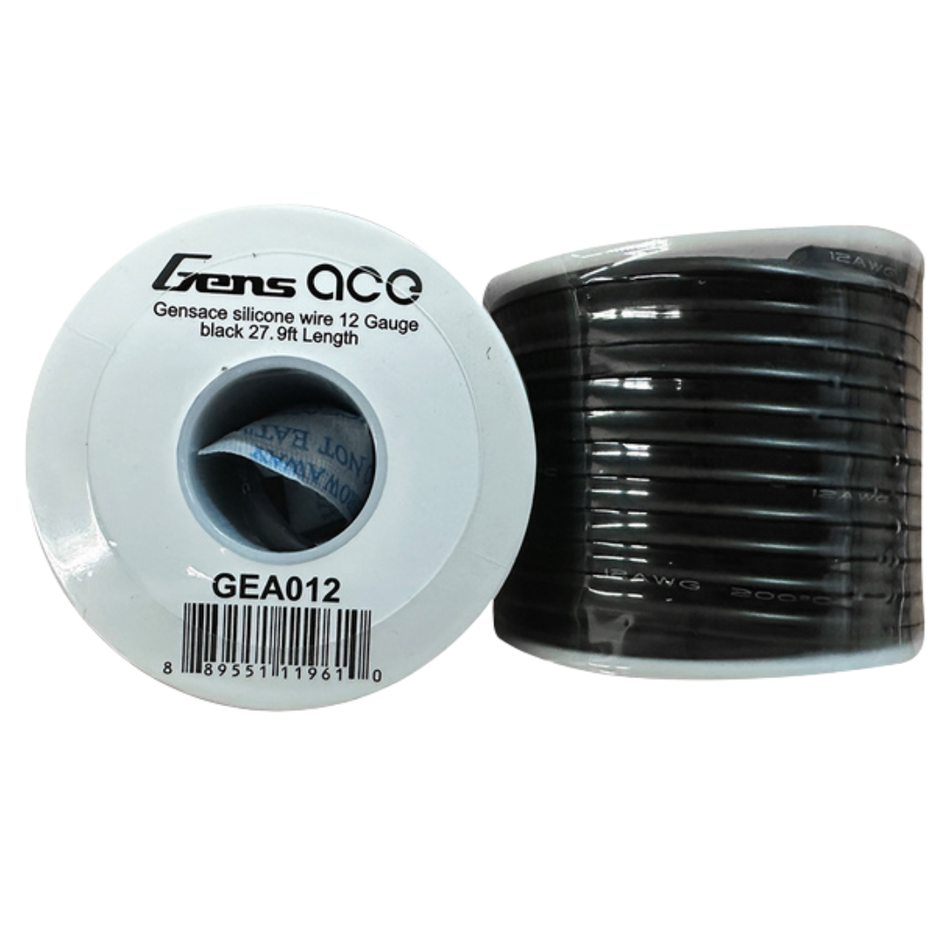 Gens ace 12AWG Silicone Wire Black 27.9ft GEA012