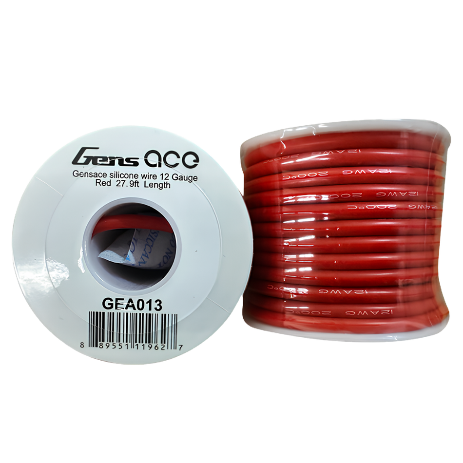 Gens ace 12AWG Silicone Wire Red 27.9ft GEA013