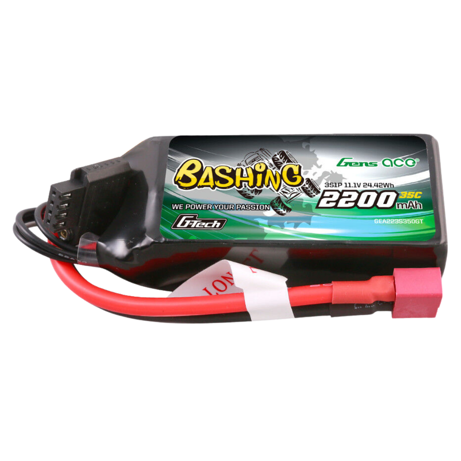 Gens ace G-Tech Smart 2200mAh 3S 35C 11.1V LiPo Battery T-Style GEA223S35DGT