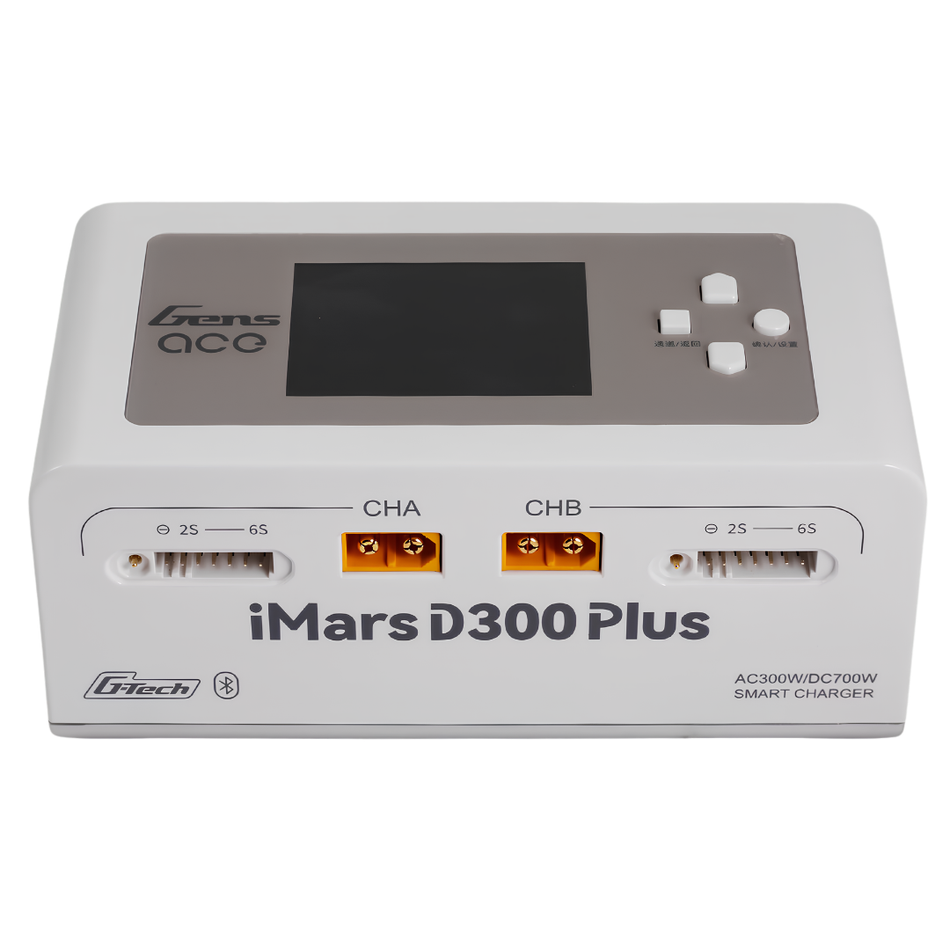 Gens ace iMars D300 Plus G-Tech Dual AC/DC Charger White GEA300WPLUS-UW