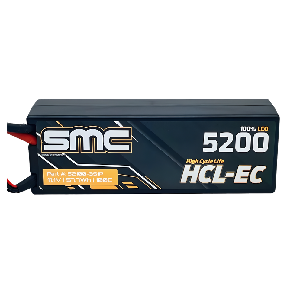 SMC HCL EC 5200mAh 11.1V 3S 100C Hard Case LiPo 52100-3S1P
