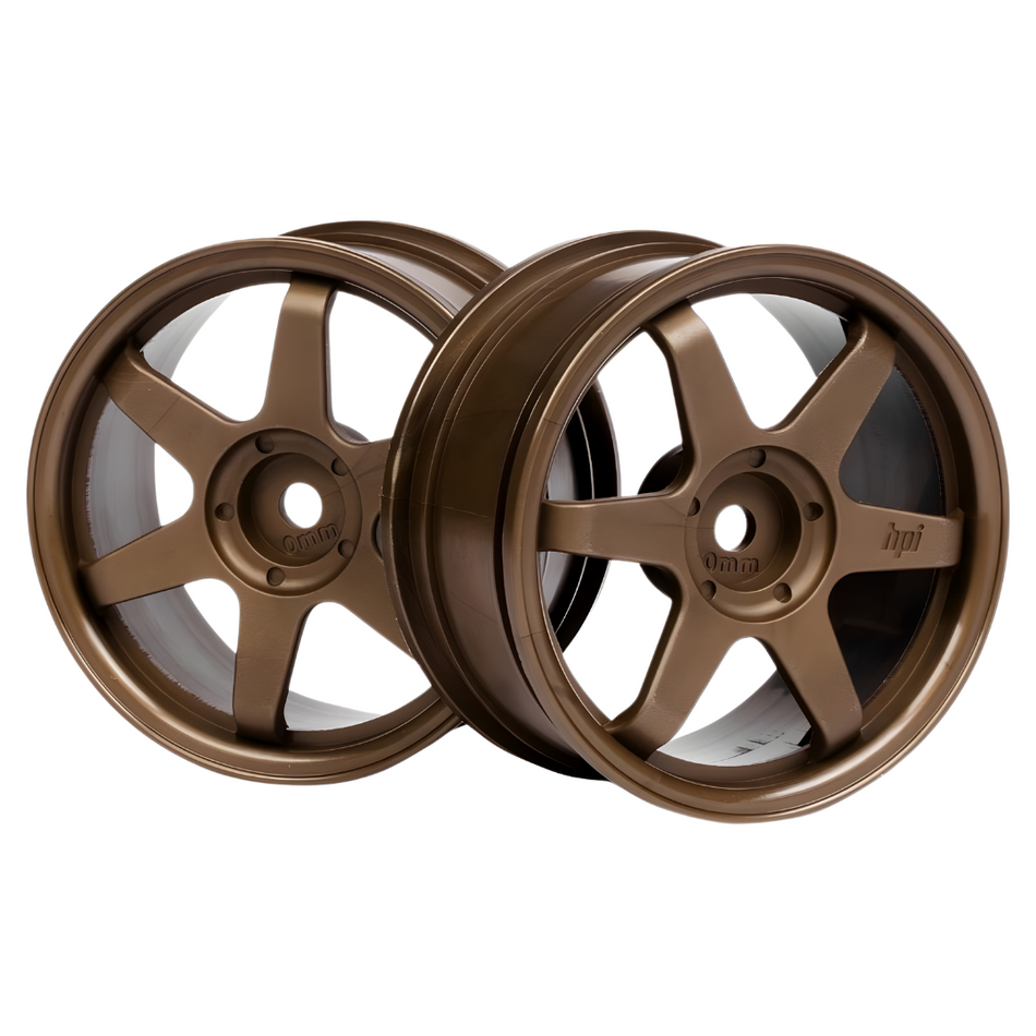 HPI 1/10 TE37 26mm Bronze Wheels (0mm Offset) 2pcs 3838