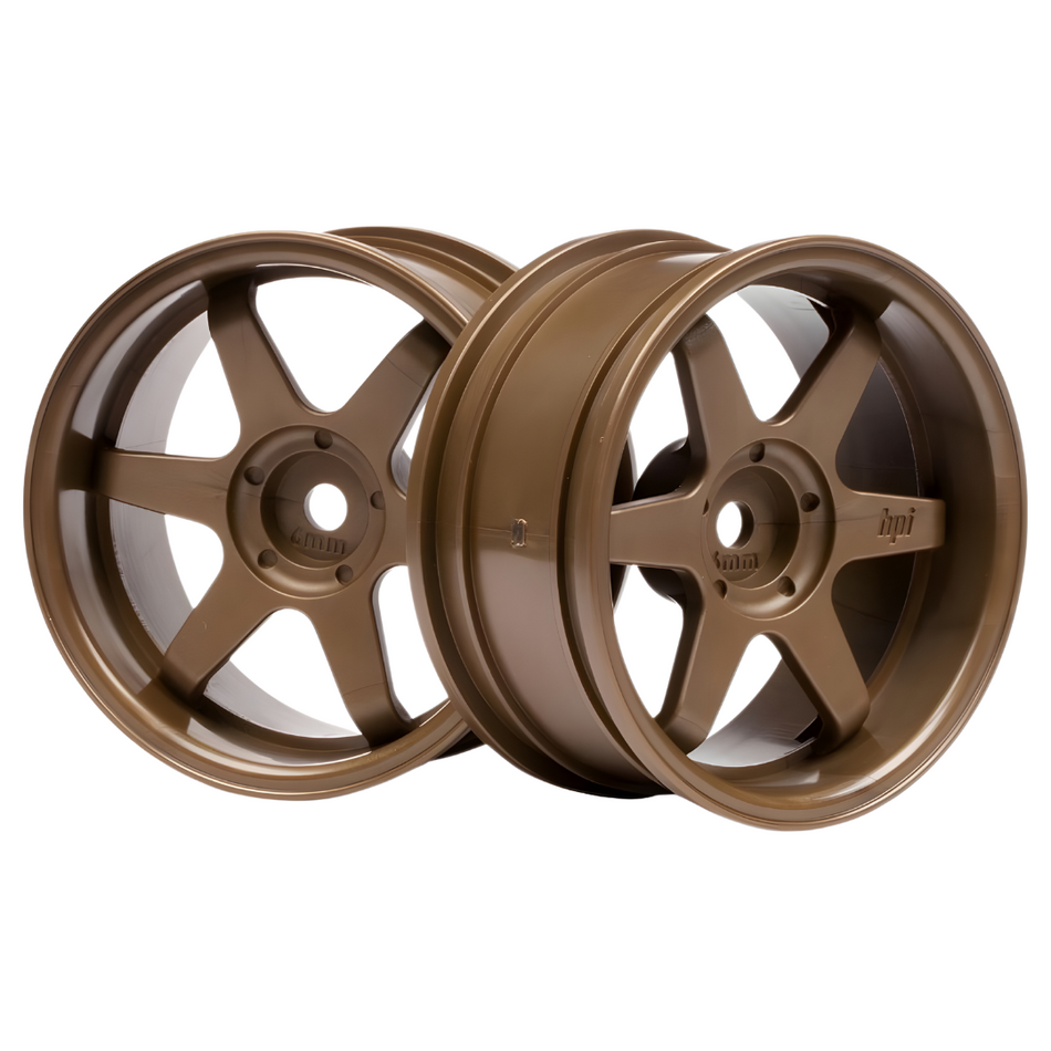 HPI 1/10 TE37 26mm Bronze Wheels (6mm Offset) 2pcs 3848