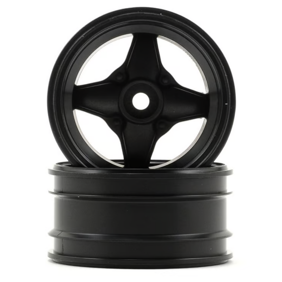 HPI 1/10 MX60 4 Spoke Wheel Black (3mm Offset) 2pcs 3906