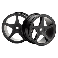 HPI Super Star Wheels 26mm Black 1mm Offset 3696