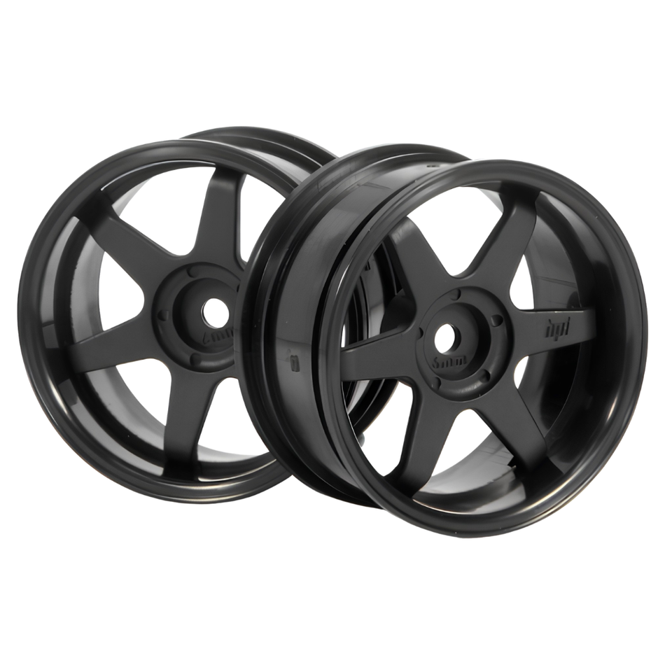 HPI TE37 Wheel 26mm 6mm Offset RC Drift Wheels Black 3846