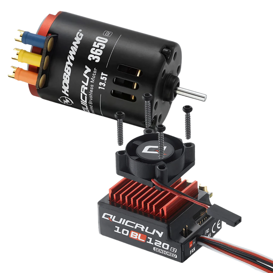 Hobbywing QuicRun 10BL120 G2 ESC 3650 SL 13.5T G2 Brushless Combo 38020382