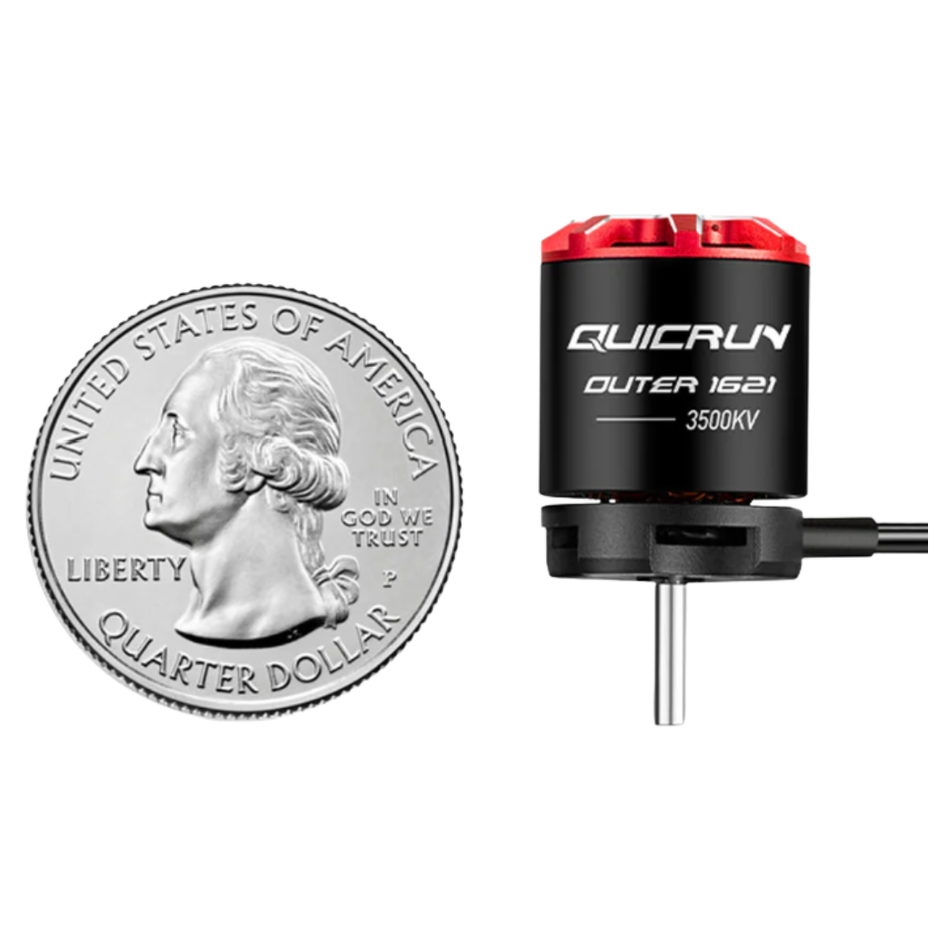 Hobbywing QuicRun Outer 1621SL 3500KV 1/24 Crawler Motor Black HW30404850