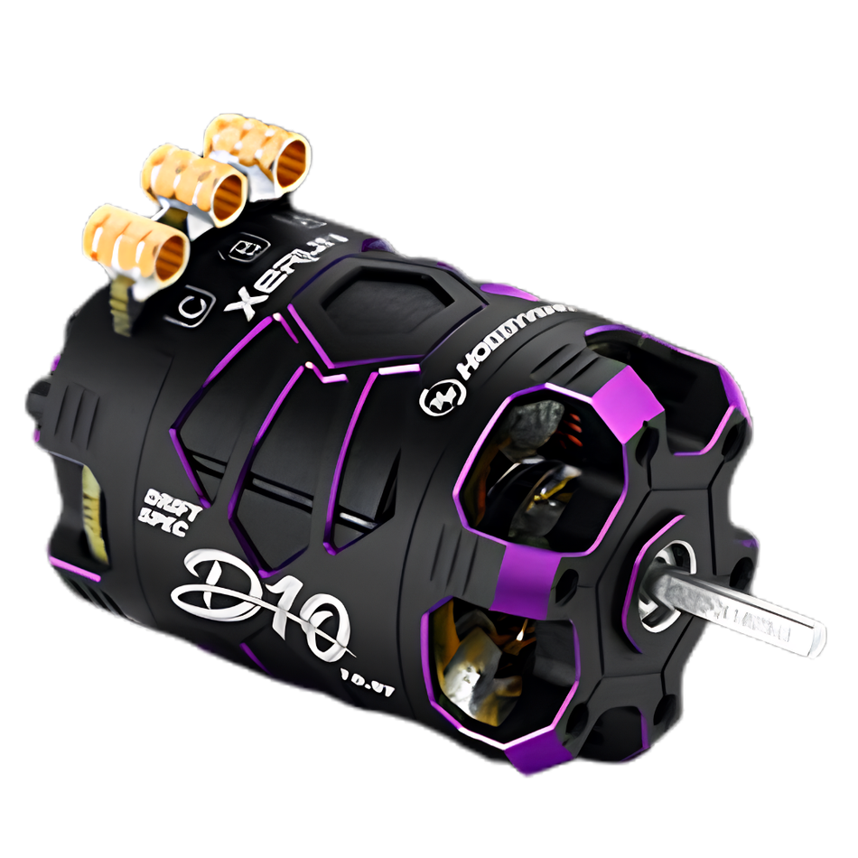Hobbywing XeRun D10 10.5T 4600KV Sensored Drift Brushless Motor 1/10 Purple HW30401136