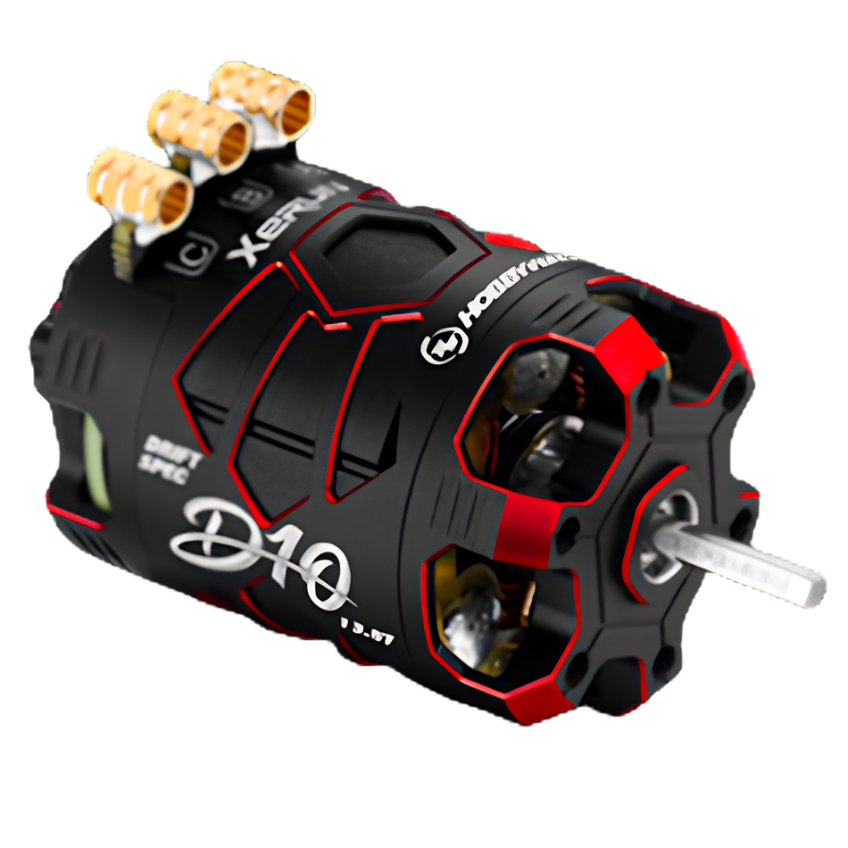 Hobbywing XeRun D10 10.5T 4600KV Sensored Drift Brushless Motor 1/10 Red HW30401135